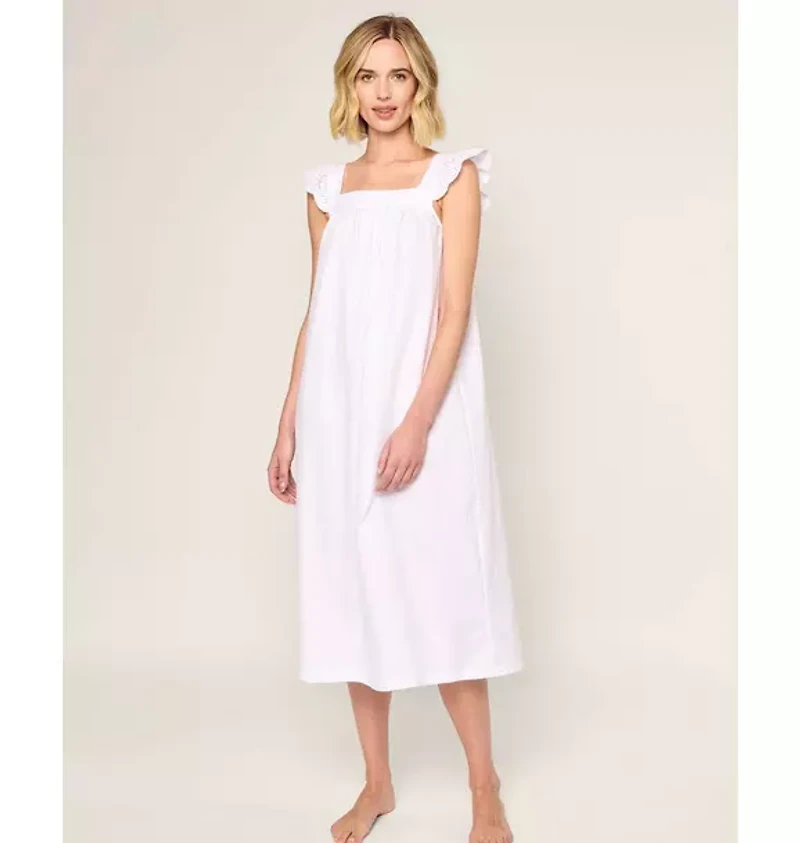 Women's Twill Clara Nightgown White