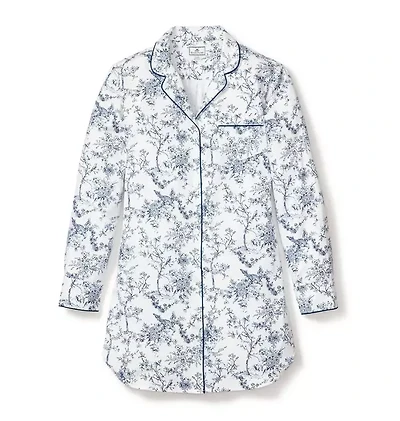 Women's Twill Nightshirt Blue Timeless Toile