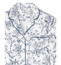 Women's Twill Nightshirt Blue Timeless Toile