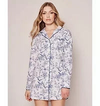 Women's Twill Nightshirt Blue Timeless Toile