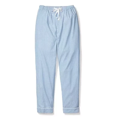 Men's Twill Pajama Pants French Blue Seersucker