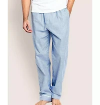 Men's Twill Pajama Pants French Blue Seersucker