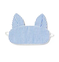 Kid's Kitty Sleep Mask in French Blue Seersucker