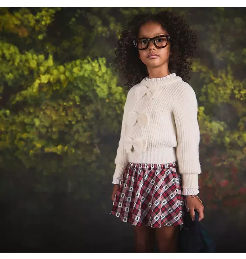 Holiday Tartan Smocked Skirt