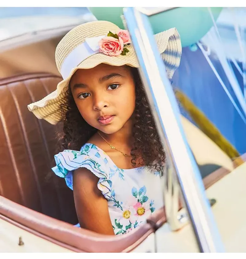 Ruffle Straw Sun Hat