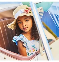 Ruffle Straw Sun Hat