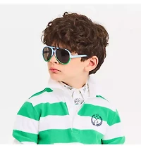 Stripe Aviator Sunglasses