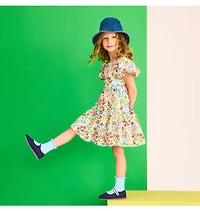 Floral Flutter Sleeve Dress