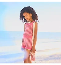 Striped Ruffle Sweater Short