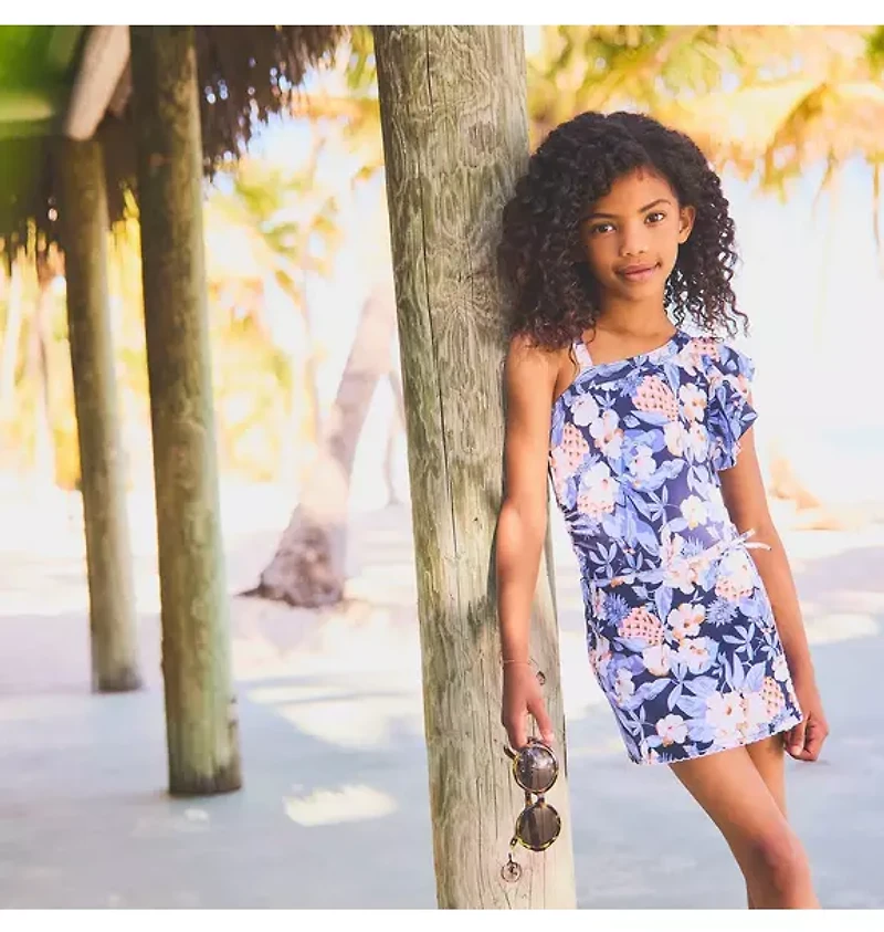 Pineapple Floral Ruffle Swimsuit