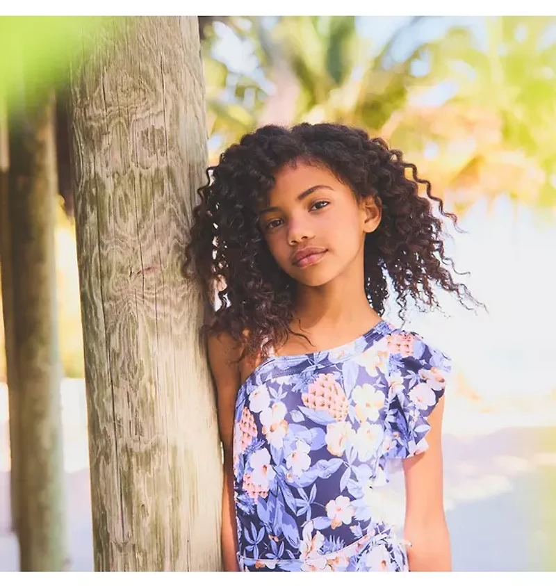 Pineapple Floral Ruffle Swimsuit