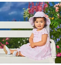 Baby Bunny Toile Sun Hat