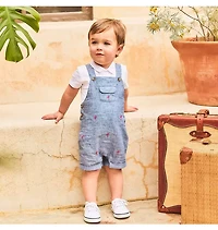Baby Embroidered Flamingo Overall
