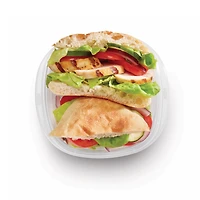 Rubbermaid TakeAlongs Square Food Storage Containers, 669 mL (2.9 Cup), Ruby Red, 4 Pack