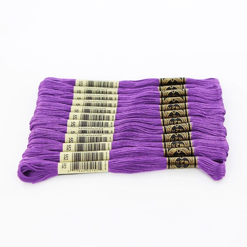 DMC Purple Cotton 6-Strand Embroidery Floss Skein, 8 m (8.7 yd)
