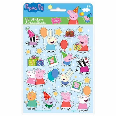 4 feuilles d'autocollants Peppa Pig