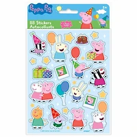 4 feuilles d'autocollants Peppa Pig