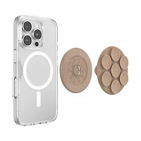 PopSockets PopGrip Suck-up for MagSafe Round with Adapter Latte