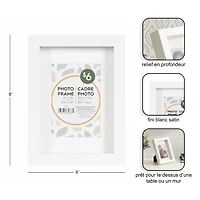 DesignOvation MacIntyre 5x7 Matted to 3.5x5 White Picture Frame