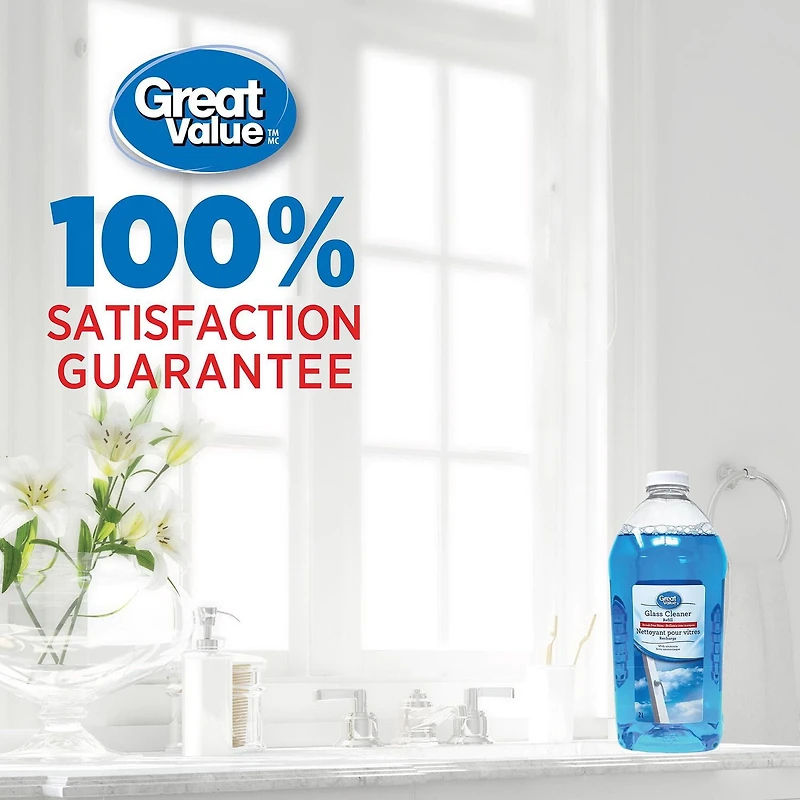 Great Value Glass Cleaner Refill, 2L
