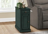 Monarch Specialties Accent Table, End, Side Table, Nightstand, Narrow, Bedroom, Lamp, Storage Drawer, Brown Veneer, Traditional