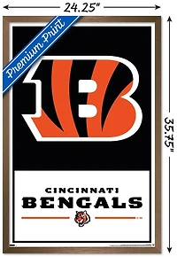 NFL Cincinnati Bengals - Logo 21 Wall Poster with Magnetic Frame, 22.375" x 34"