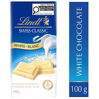 Lindt SWISS CLASSIC White Chocolate Bar, 100 Grams