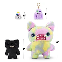Fuggler Fart Face 9-inch Assortment Series 1 (Munch Munch – Black long) by ZURU, Funny Ugly Monster Plush Toy
