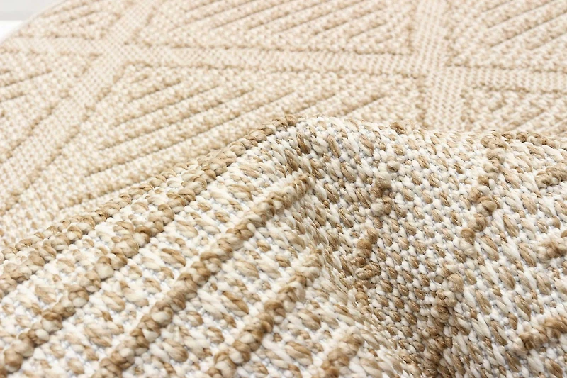 ECARPET Jute Style Area Rug for Bedroom, Living Room