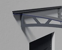 CANOPIA by PALRAM Altair 3 ft. x 9 ft. Door Awning Kit - Grey