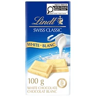 Lindt SWISS CLASSIC White Chocolate Bar, 100 Grams