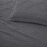 Swift Home Diamond Textured Soft Touch Duvet Cover Set, All Season Bedding with Zipper Closure, Includes Pillow Shams, Twin