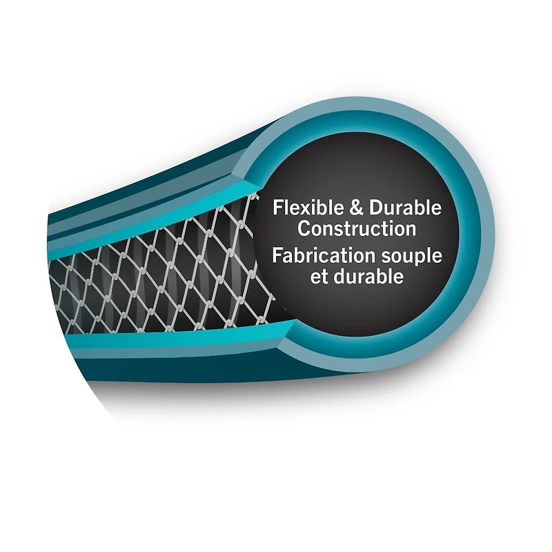 Teknor Apex Tuyau de jardin Triflex robuste, résistant aux plis, 50' (diamètre 5/8 po)