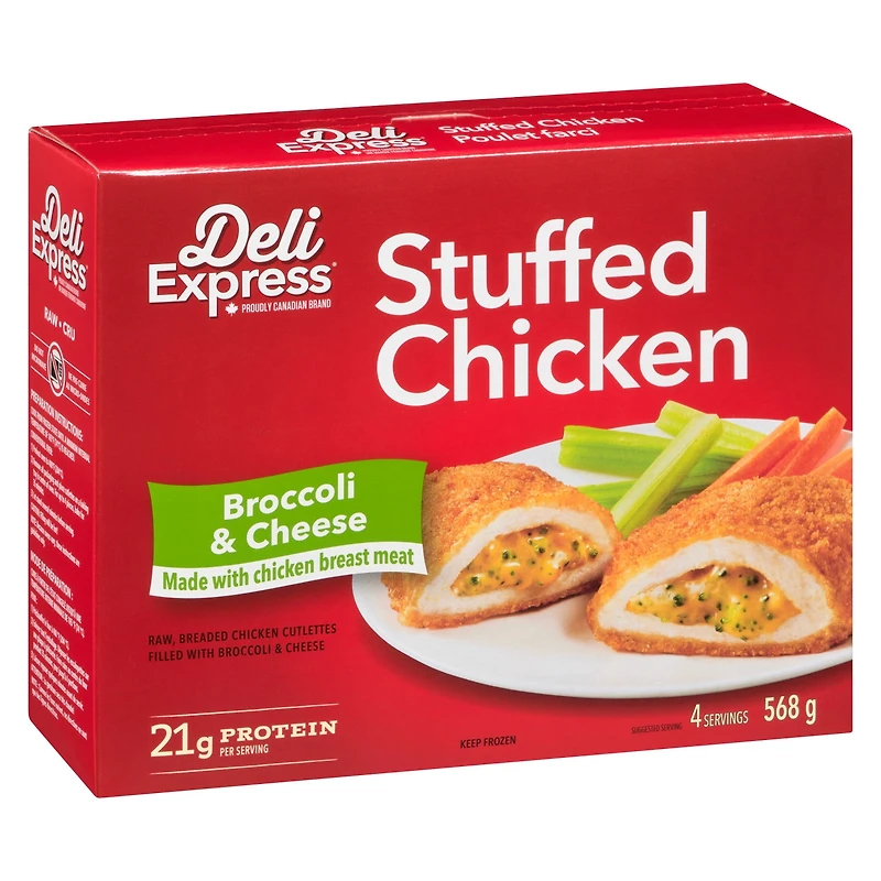 Deli Express Stuffed Chicken with Broccoli & Cheese, 568 g