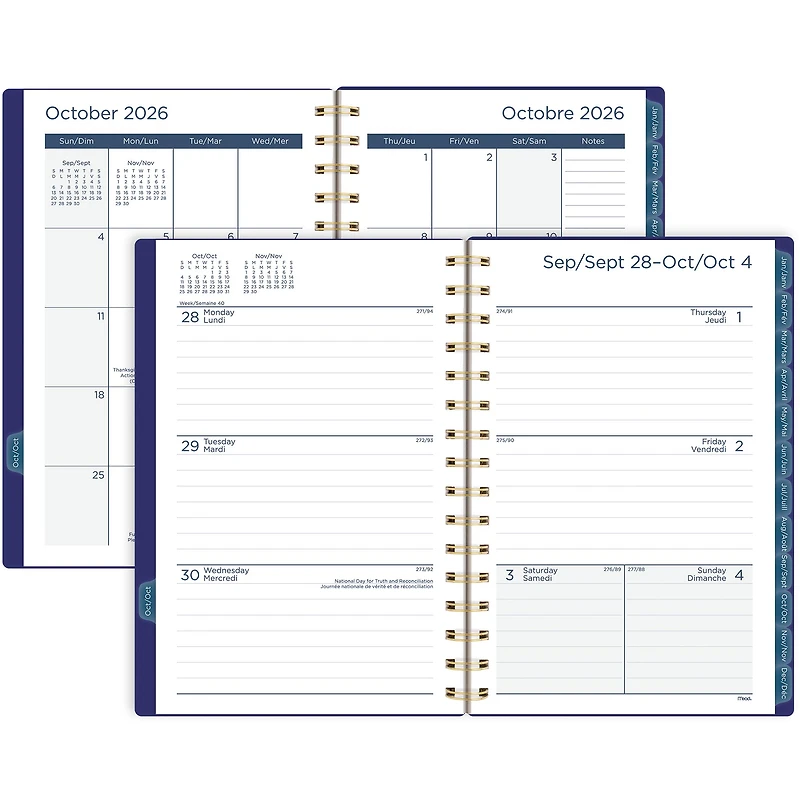 Mead® Watercolour Dots SM W/M Planner, 2027