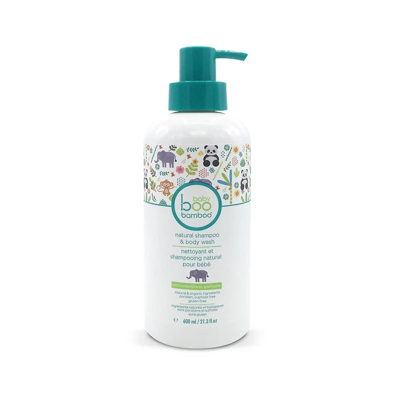 Baby Boo Bamboo All Natural Unscented Wash & Lotion Set + Bonus Gift – Travel Wipes