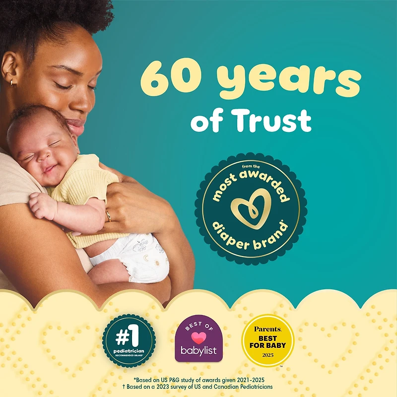 Pampers Swaddlers Diapers, Size (- lbs), Absorbent, Keeps Baby Dry and Comfortable