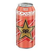 Rockstar Punched Pêche Boisson Énergisante 473 mL, Canette