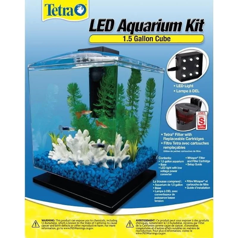 Ensemble d'aquarium à DEL Tetra Whisper, 1,5 gallon