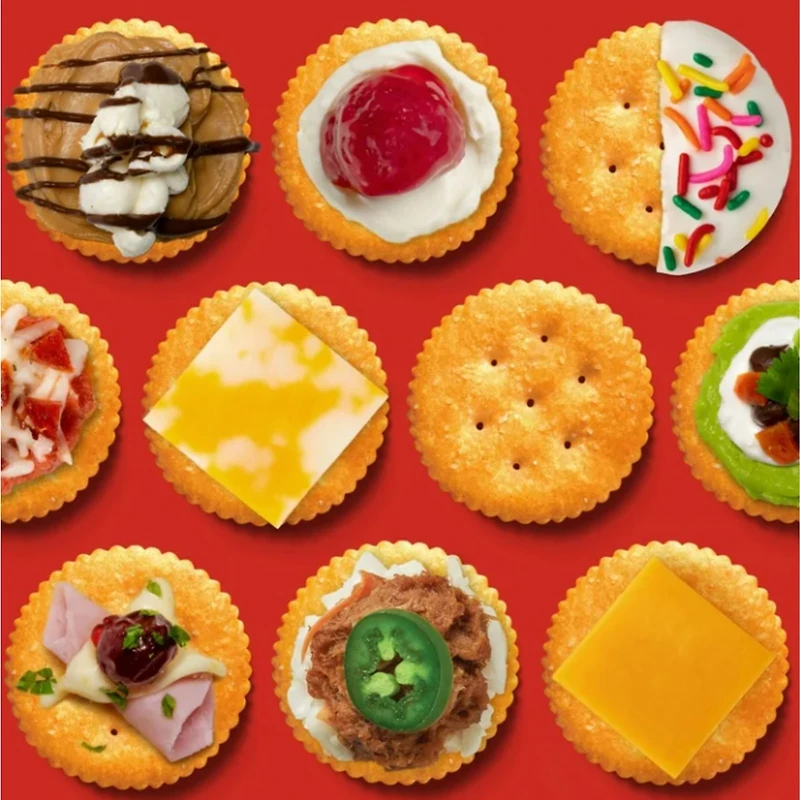 RITZ To-Go Baked with Whole Wheat Crackers, Pack of 8 individually wrapped cracker stacks, Portable Format, Convenient On-The-Go Snack, Lunchbox & Travel Snack 328g