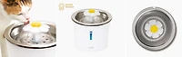 Catit Stainless Steel Cat Flower Fountain with Placemat Kit, 3 L