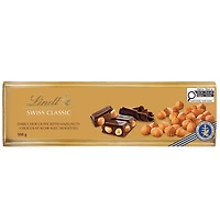Lindt SWISS CLASSIC Dark Chocolate and Hazelnut Bar, 300g