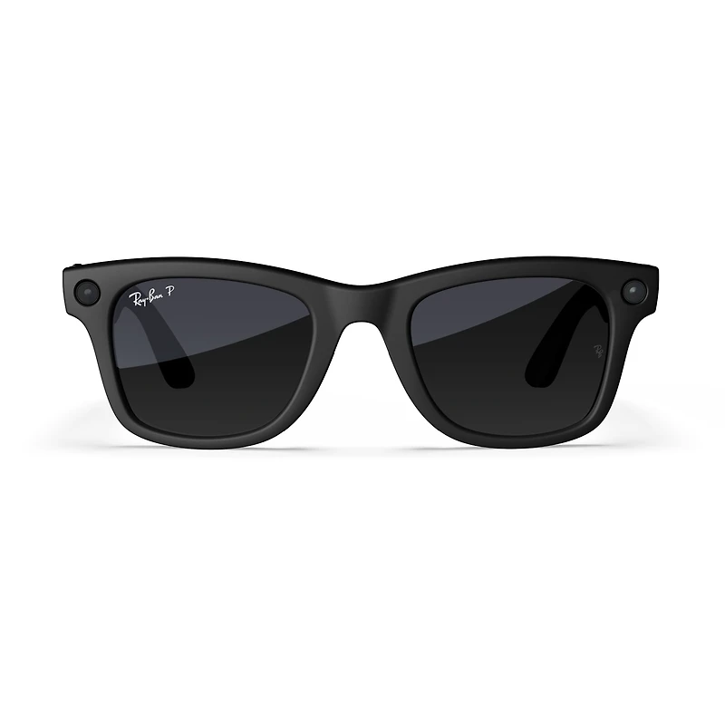 Ray-Ban | Meta Wayfarer (Gen 1) Large – Noir Mat, Verres Polarisés Dégradés Graphite