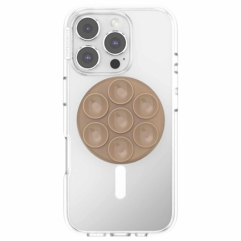 PopSockets PopGrip Suck-up for MagSafe Round with Adapter Latte