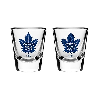 2 VERRE À SHOT SOUS LICENCE OFFICIELLE LNH TORONTO MAPLE LEAFS