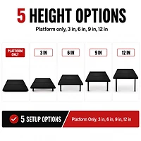 Platform Bed Adjustable Height Queen