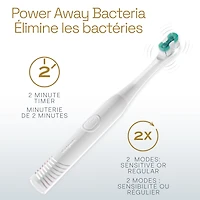 Colgate Total Battery Replacement Toothbrush Heads, White, 2 Pack