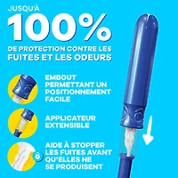 Tampax Tampons Pearl Compacts, avec Tresse LeakGuard & Applicateur Extensible, Absorption Super, Applicateur Extensible Compact, Non Parfumés