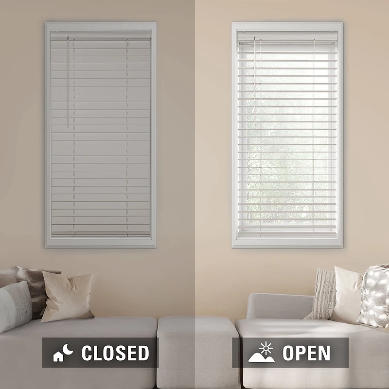 MAINSTAYS Store En Simili Bois 5 cm , Blanc, 71,1cm x 122cm