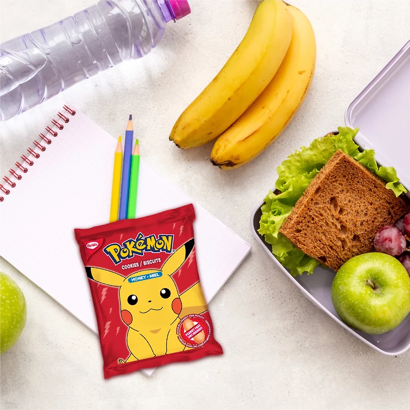 Biscuits Pokémon au miel de Christie en sachets Snak Paks, fabriqués dans une usine exempte d’arachides, emballés individuellement, collations pour l’école